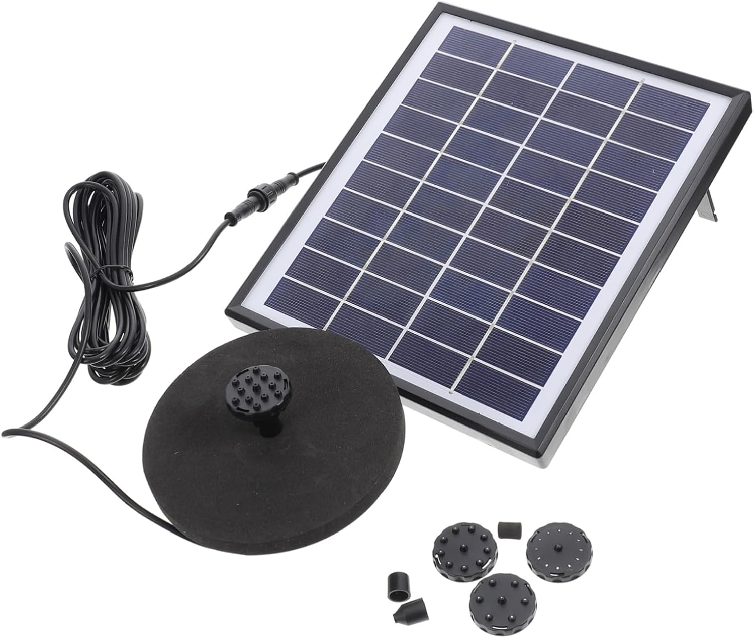 BESPORTBLE 1set Solar Powered Fountain Floating Water Pump for Outdoor Garden Pool and Decoration and Odor Design Easy to Install