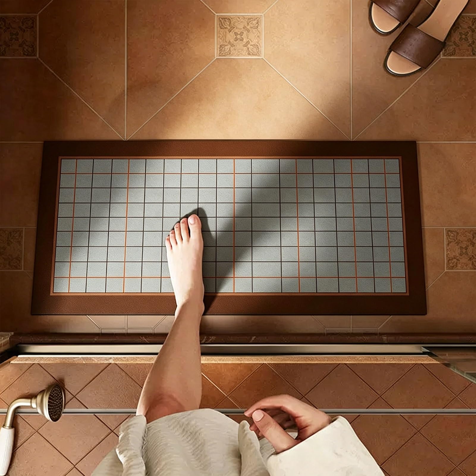 Tappeto da Bagno, Tappetino d'ingresso ad Asciugatura Rapida, Lavabile, Antiscivolo, per la Cucina, Morbido e Assorbente, Ideale per Lavanderia, corridoio, Passaggio, Cucina e Ingresso (40x