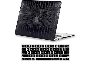 KEROM Compatible with MacBook Air 13 inch Case Crocodile Print Faux Leather