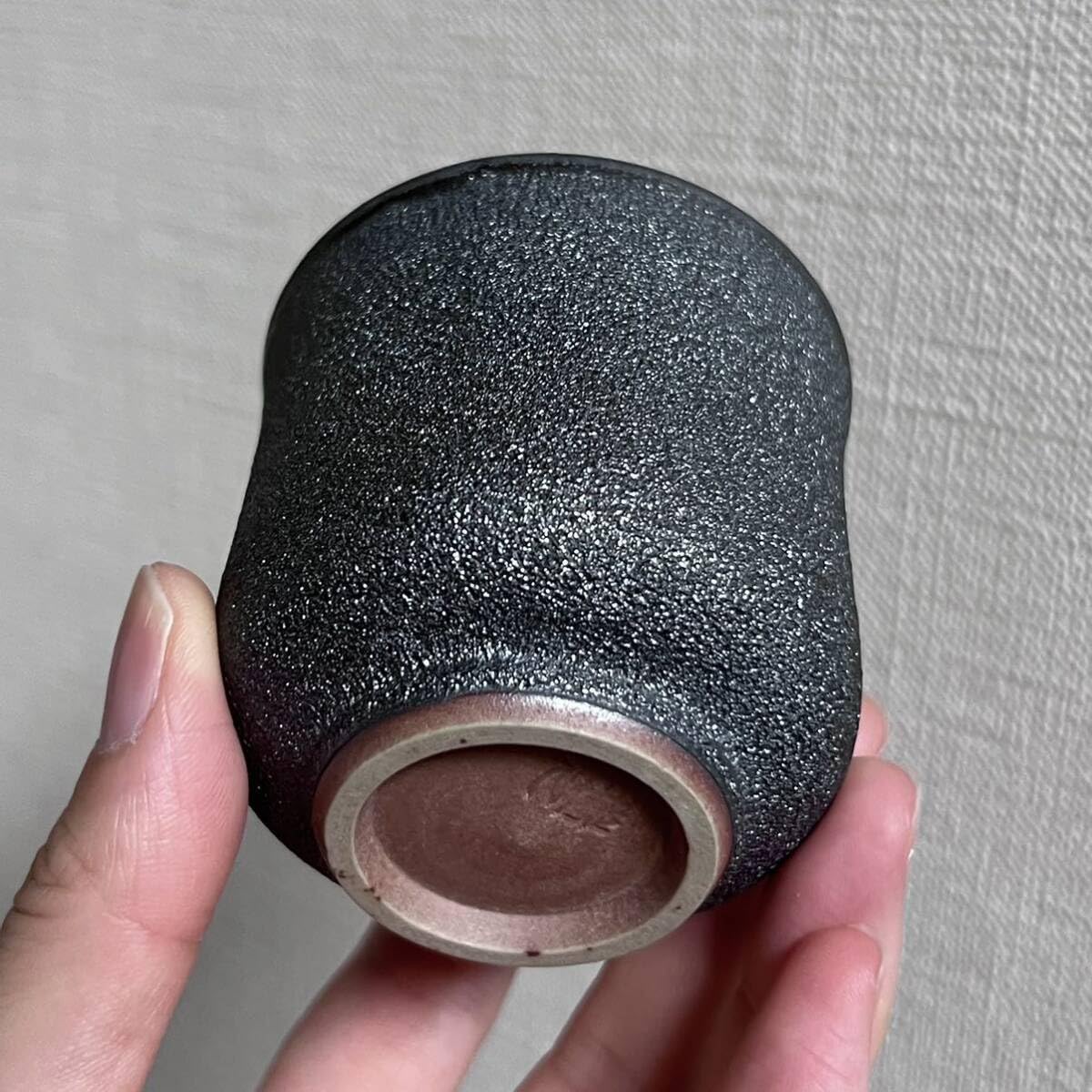 Amazon.co.jp: 紀州窯元 瑞芝焼 坂上瑞雲 秀逸作 銀楽ぐい呑