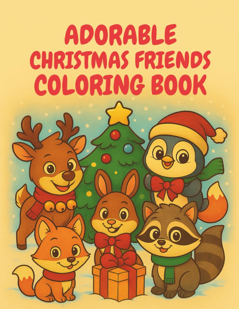 Adorable Christmas Friends Coloring Book: A Cute and Festive Holiday Coloring Collection for All Ages