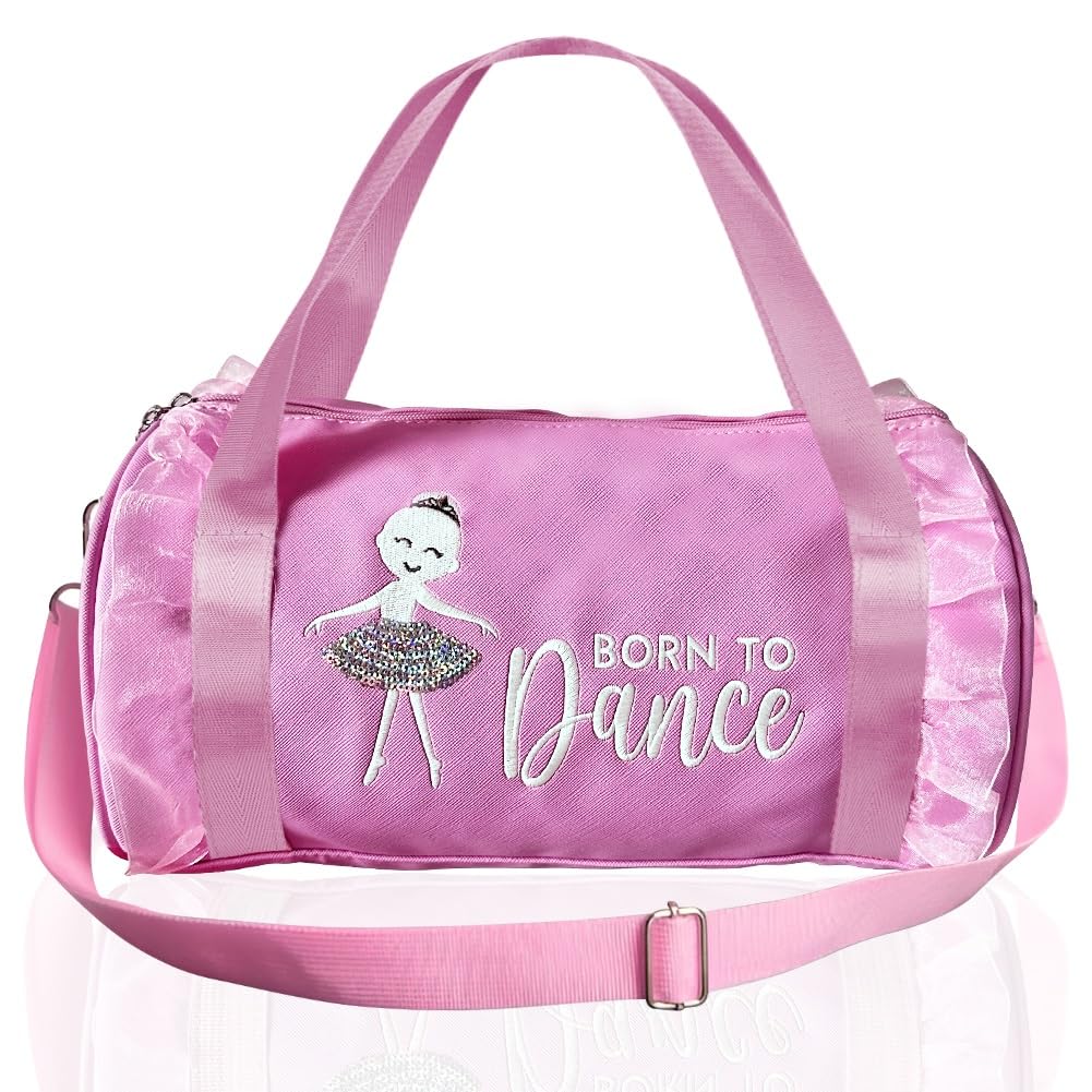 Cute Ballet Dance Bag With Double Layer Shoe Compartment
