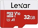 Lexar Micro SD Karte 32GB, Speicherkarte Micro SD mit SD Adapter, Bis zu 100 MB/s Lesegeschwindigkeit, UHS-I, U1, A1, V10, C10, 4K UHD microSDHC Memory Card*