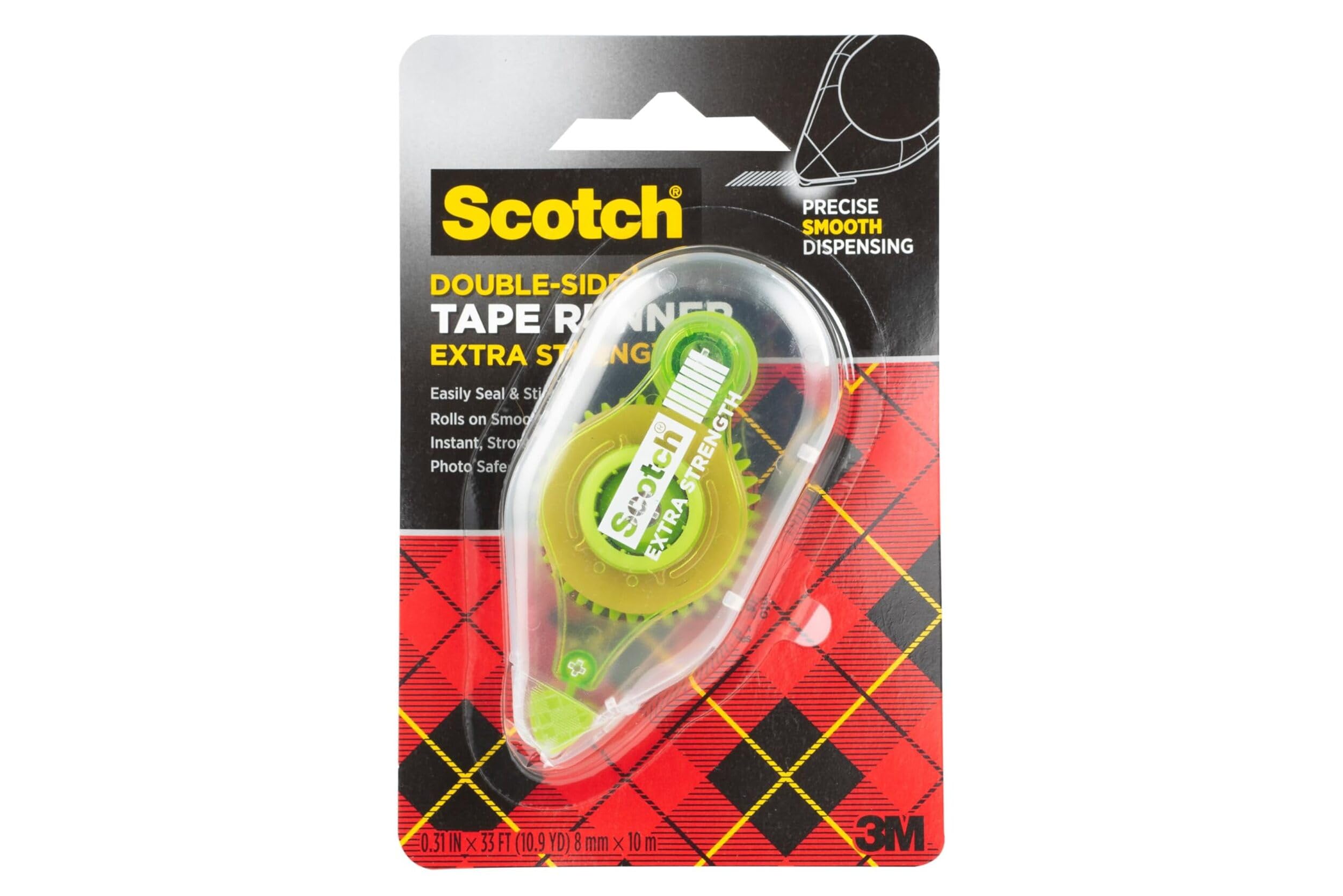 Scotch Adhesive Dot Roller, 0.31 x 49 Feet (6055) 3-Pack