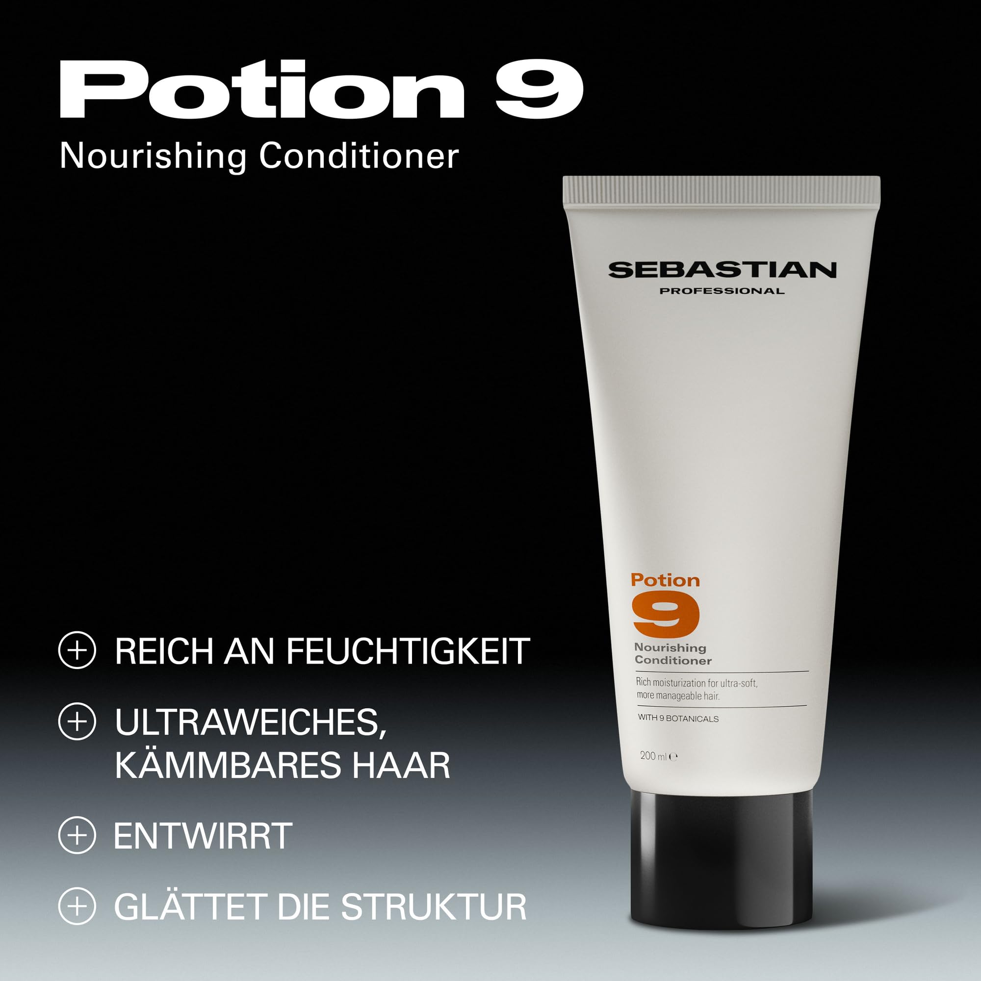 Sebastian Professional Potion 9 Nourishing Conditioner – Pflegende Haarspülung mit pflanzlichen Inhaltsstoffen für trockenes & strapaziertes Haar