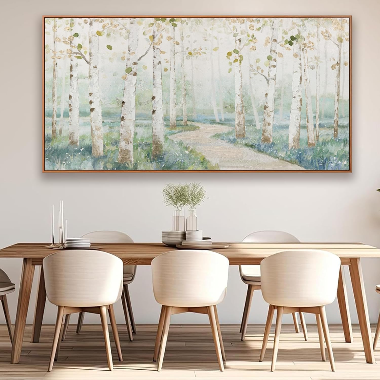 lianyibo Modern Natural Landscape Wall Art Colorful Forest Path Large Posters Prints for Living Room Wall Bedroom Office Decor(65x130cm/Frameless)