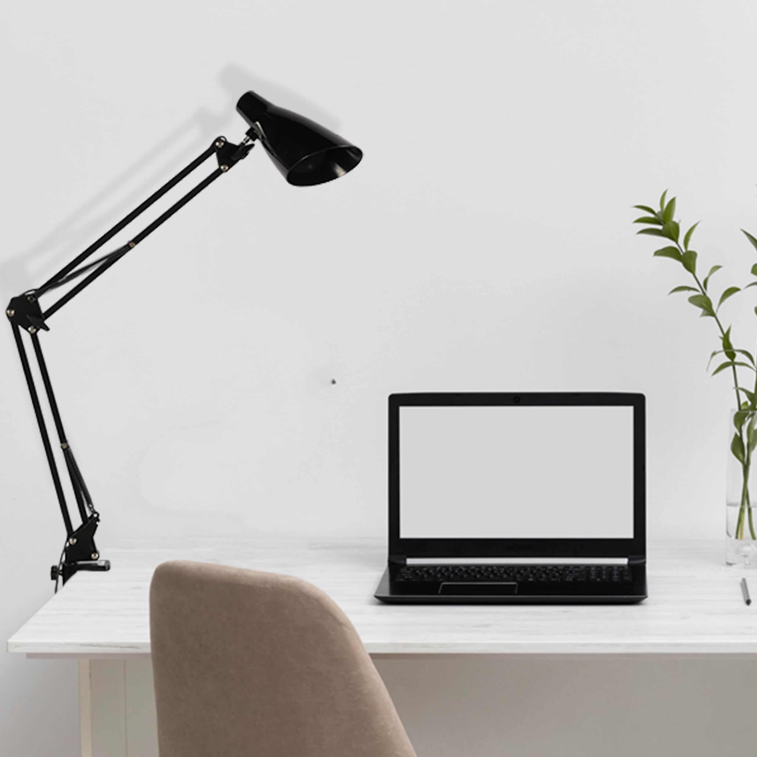 TEKLED® Adjustable Swing Arm LED Desk Lamp, Black - Image 4
