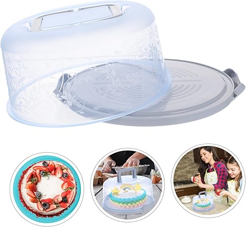 Miniatura 6 de 1 caja de pastel portador de pasteles con asa muffin estuche de transporte para pasteles soporte de pastel de plástico bandejas decorativas bandeja