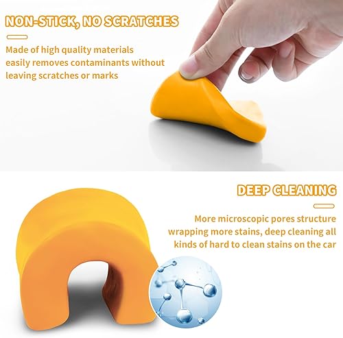 Miniatura 4 de Paquete de 10 barras de arcilla para detalles automáticos, kit de barras de arcilla de grado profesional para limpieza profunda para detalles de