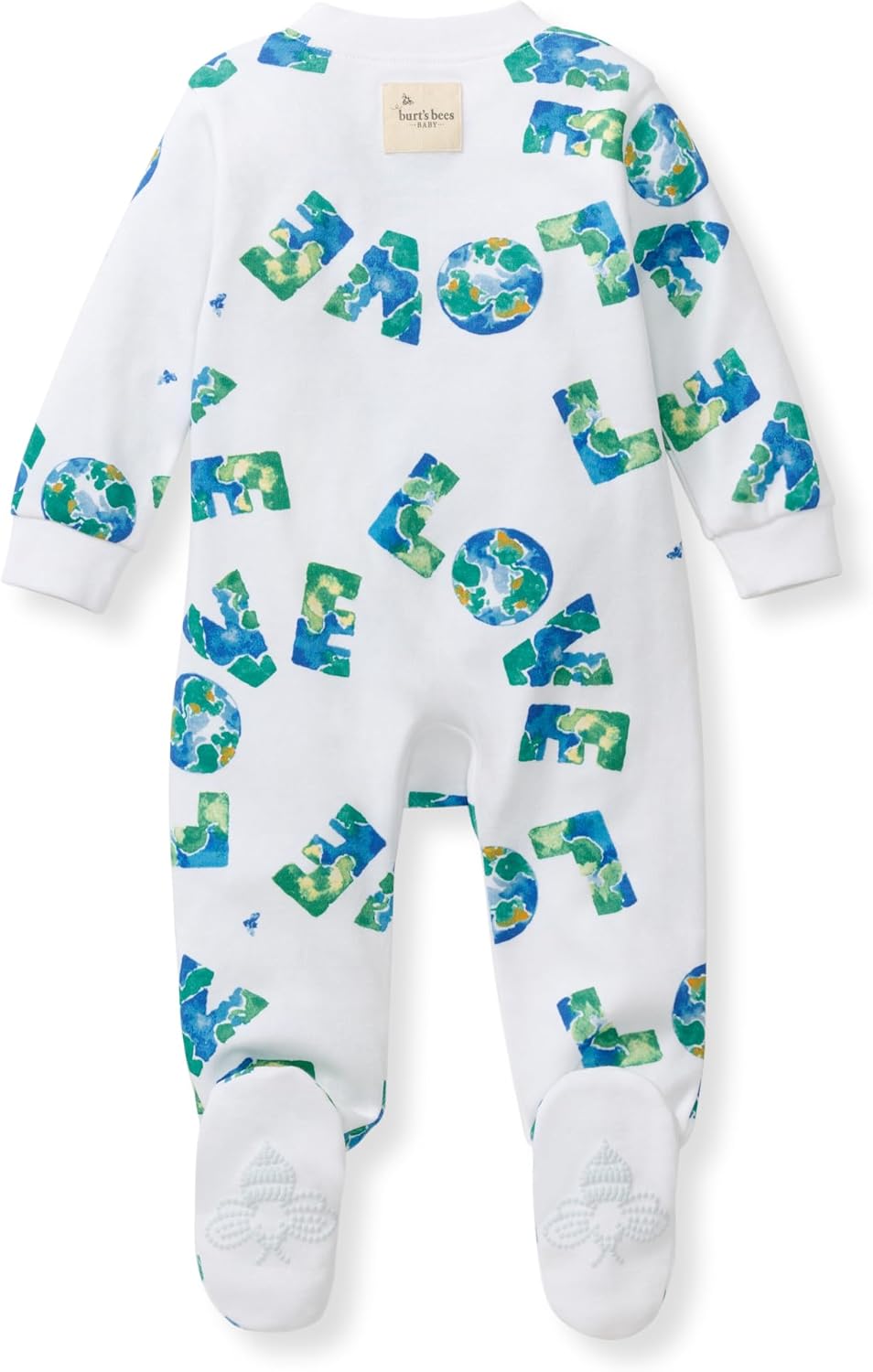 Burt's Bees Baby Boys Sleep and Play PJs, 100% Organic Cotton One-Piece Zip Front Romper Jumpsuit Pajamas - Image 2