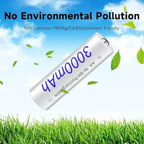 Miniatura 5 de AA Rechargeable Batteries High Capacity 3000mAh 1.2V NiMH Battery Low Self Discharge Pre-Charge Double AA Battery 16 Count