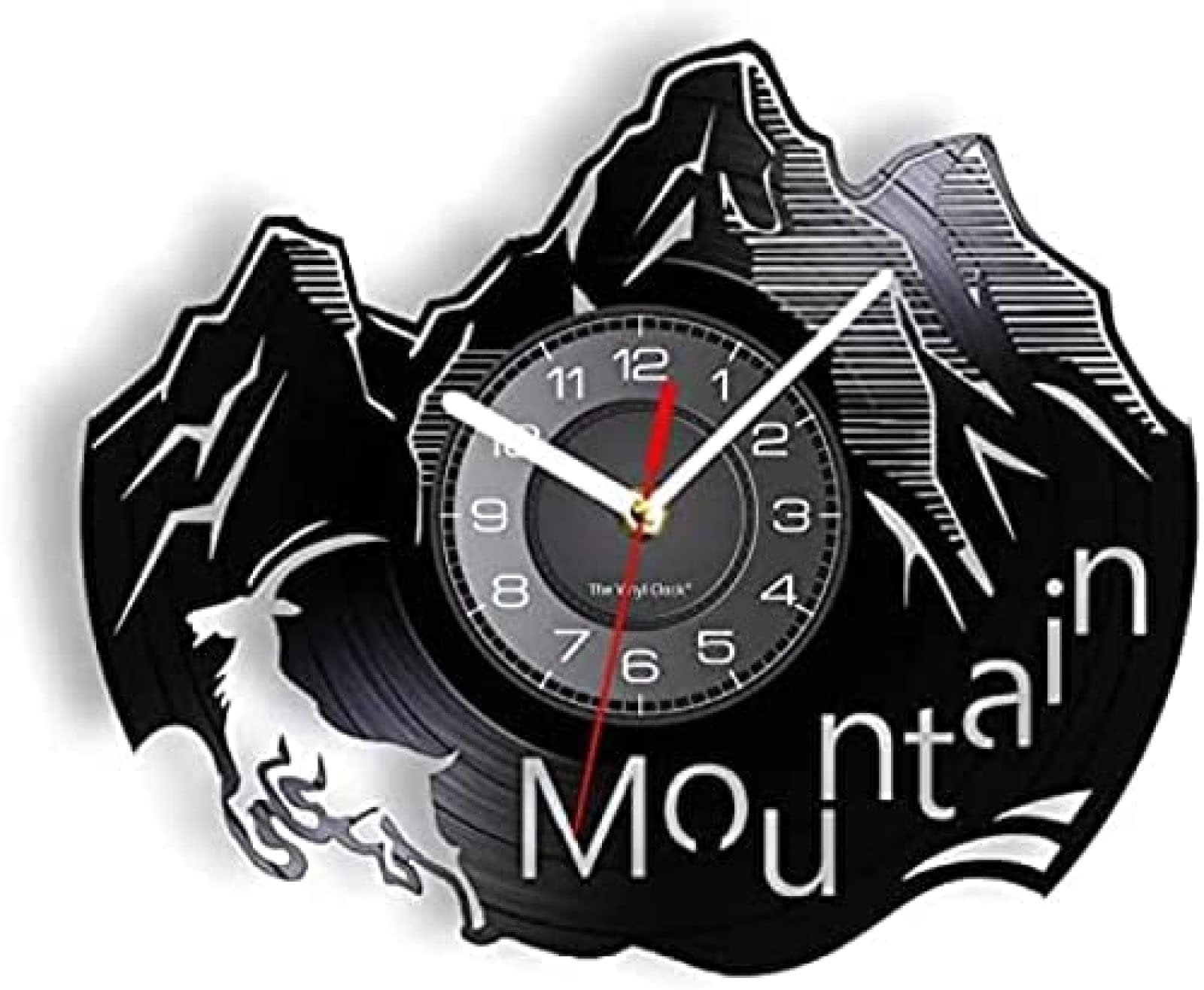 Horloge murale amour nature montagnarde en vinyle pour passionnés d'animaux