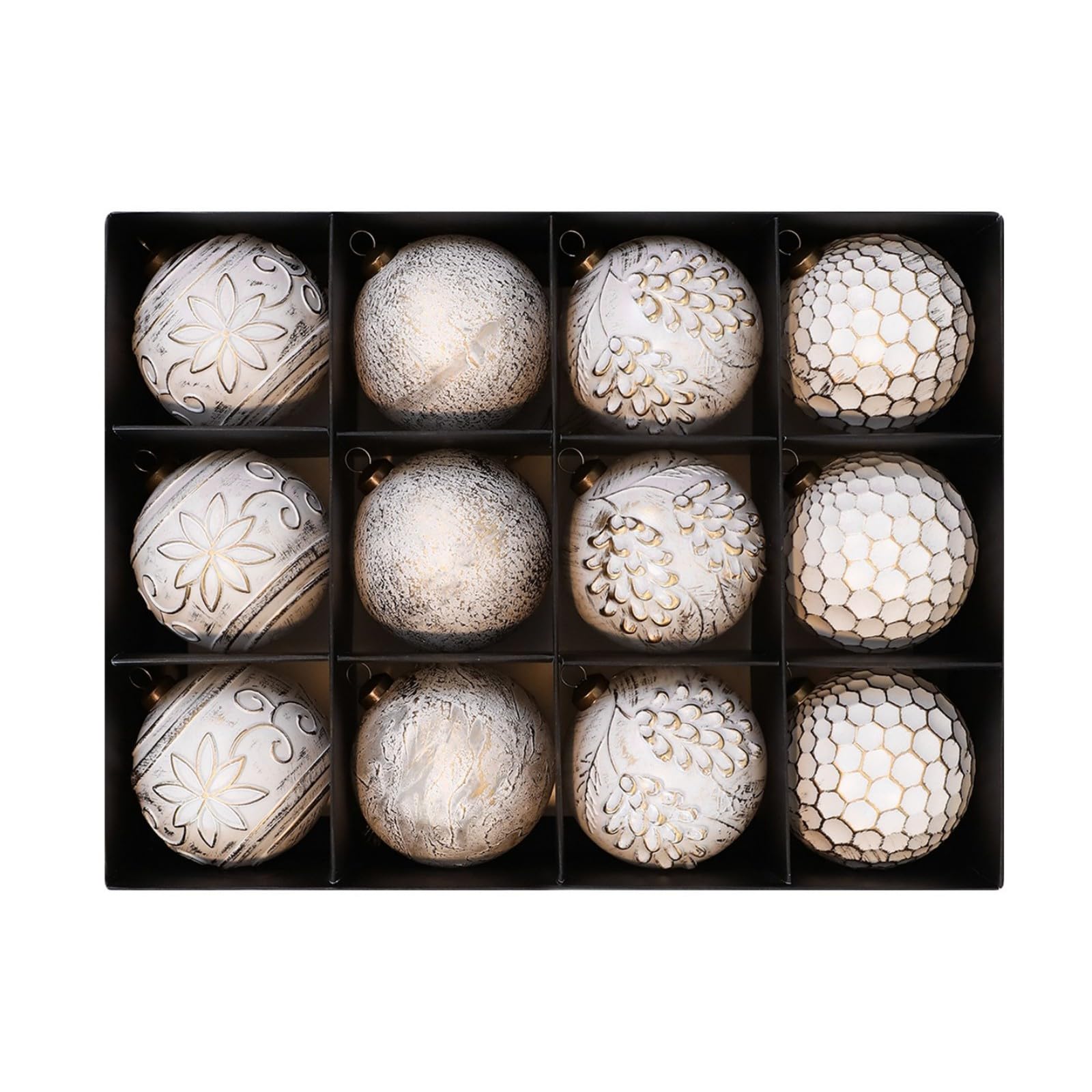 12Pcs Shatterproof Christmas Baubles Ball Hanging Ornament Christmas Tree Decoration for Wreath Mantels Winter Holiday Holiday Decoration Ornament