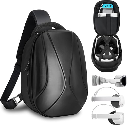 BnLnHOGVR Quest 3 - Funda de transporte compatible con Meta Quest 3Quest 2, mochila bandolera de gran capacidad para correa de cabeza Elite y