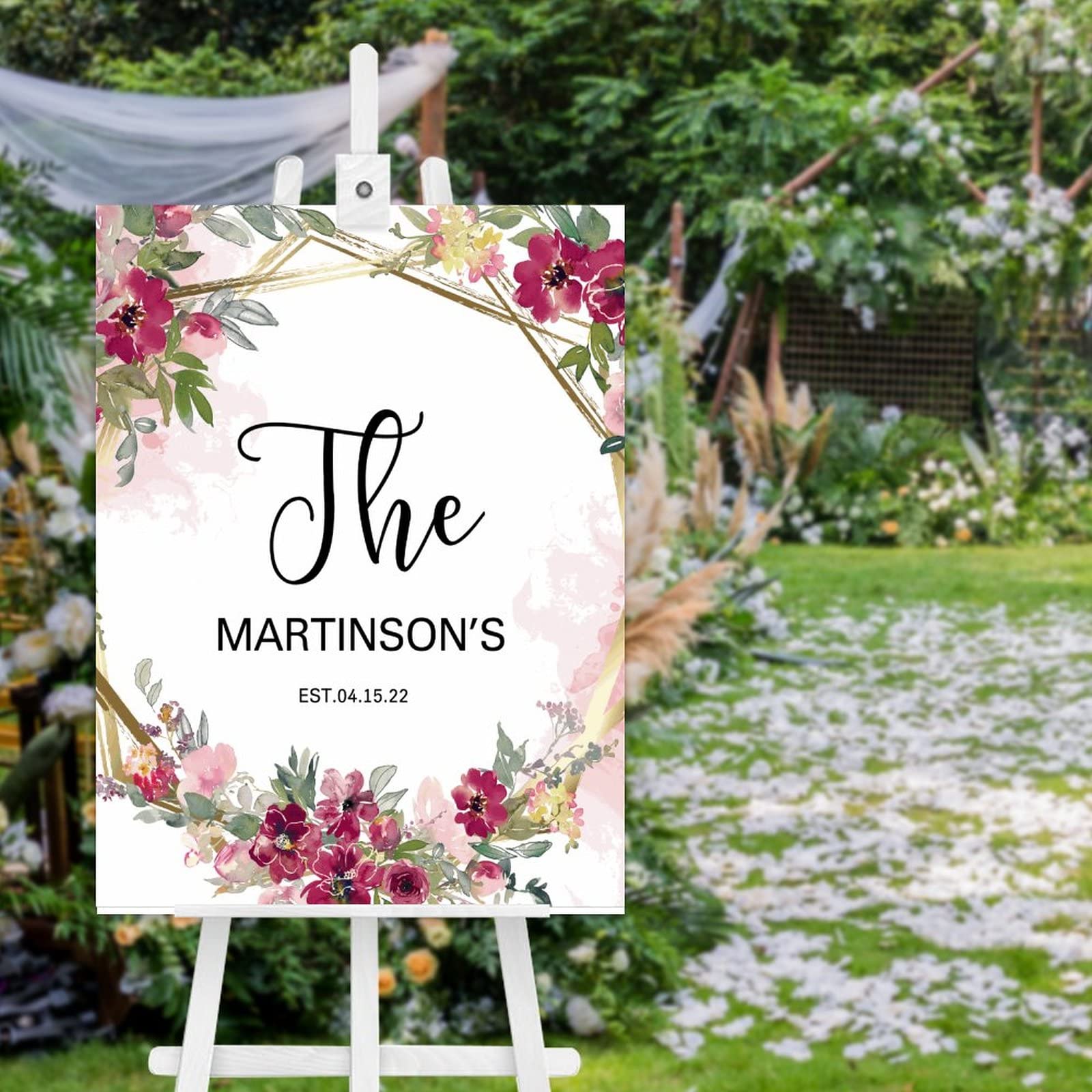 Panneau de mariage en bois sculpté : décoration de luxe aux roses