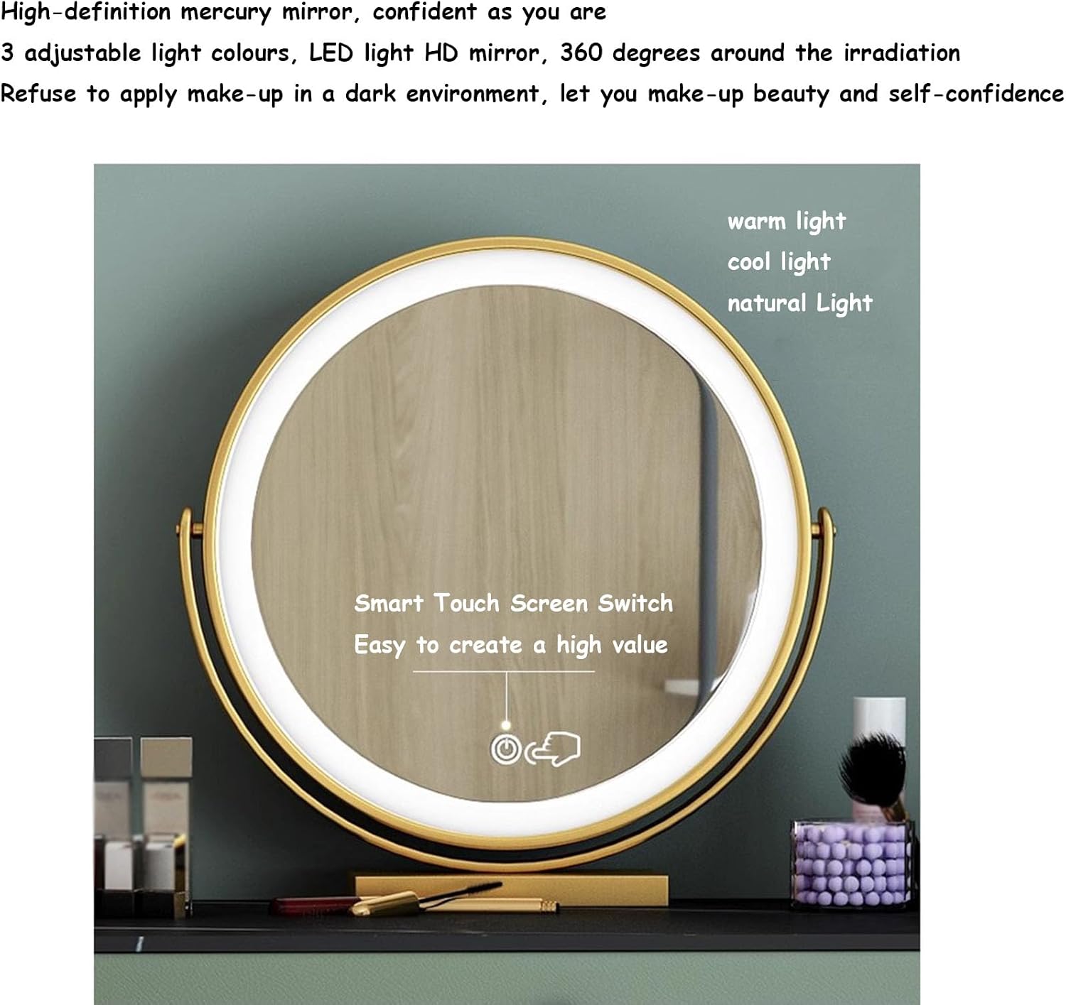 LEDライト付き 楽屋ドレッサーシリーズ ガラスキャビネット付き チェスト 幅60cm 通販 - ディノス バニティテーブルスツールセット LEDミラー 調光器と収納キャビネット付き ベッドルーム ドレッシングテーブルセット 女性用 ホーム
