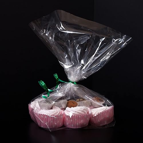 Miniatura 6 de Yotelab Bolsas de celofán de 12 x 18 pulgadas, 20 bolsas de regalo de celofán transparente