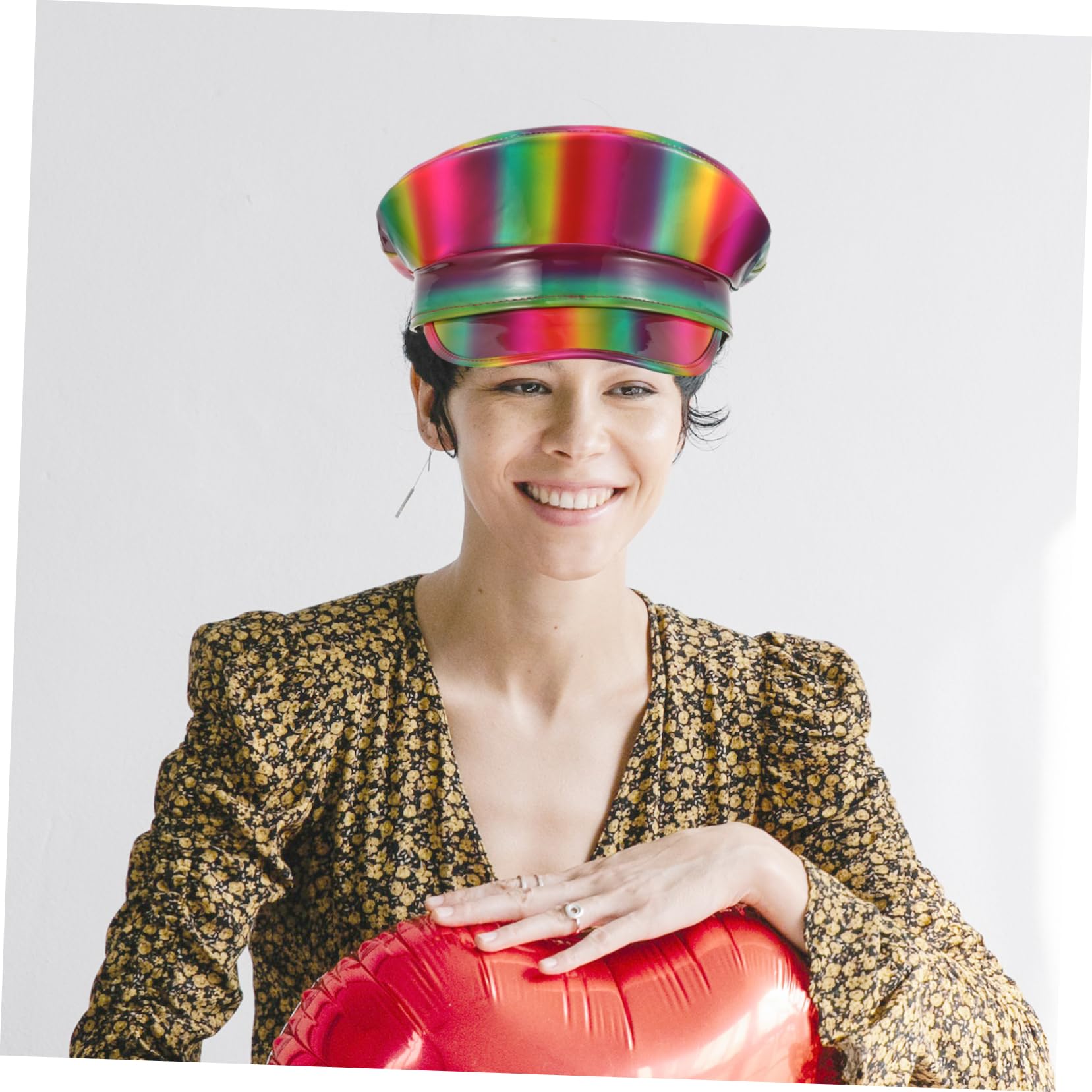 Sombrero de Capitán de Cuero Iridiscente, Talla Única, Estilo Marino | Ligero y Cómodo de Llevar, Diseño Creativo y Divertido, para Eventos Náuticos y Fiestas Temáticas