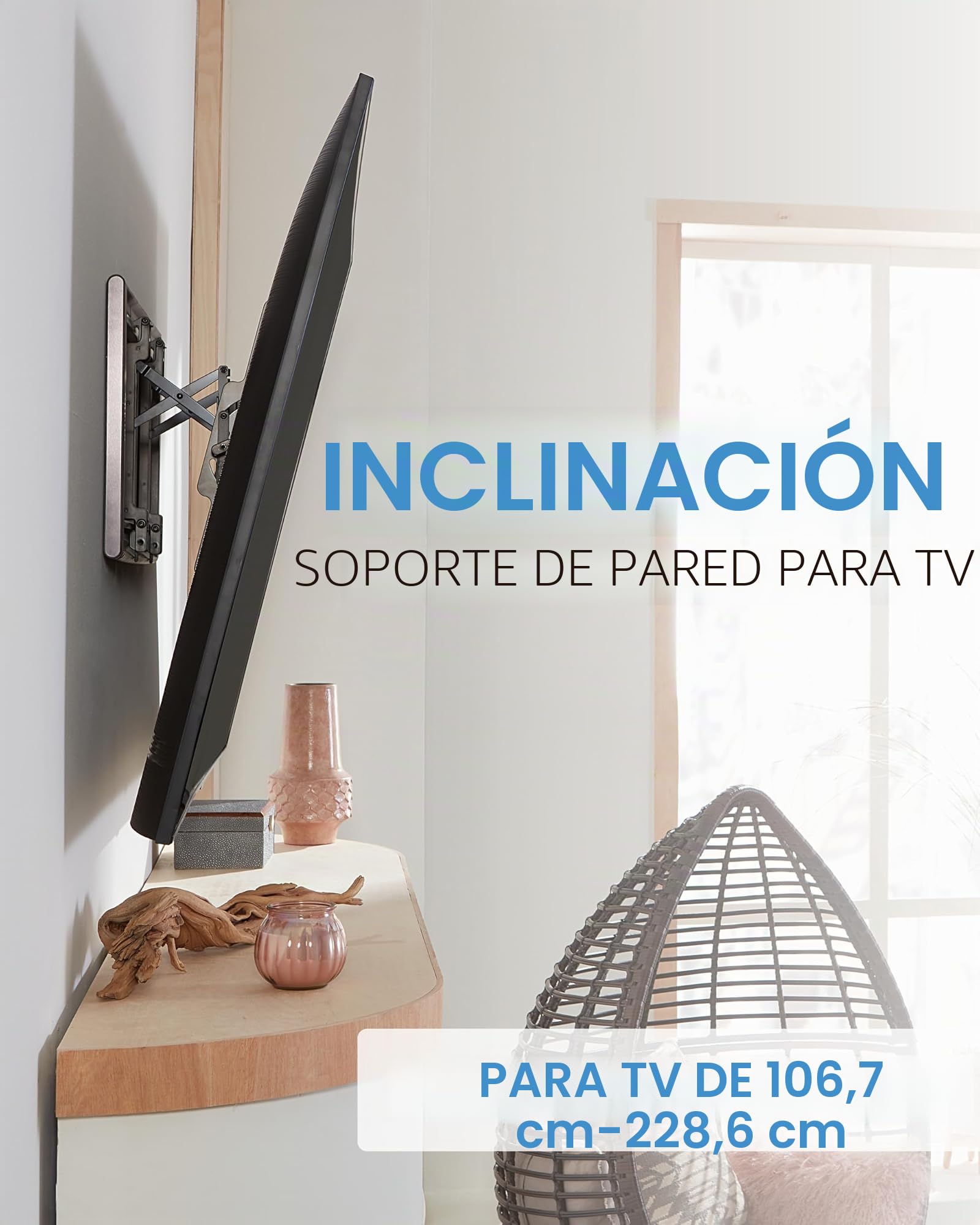 Sanus VLT7-B2 - Soporte Giratorio para TV (42-90 Pulgadas), Color Negro