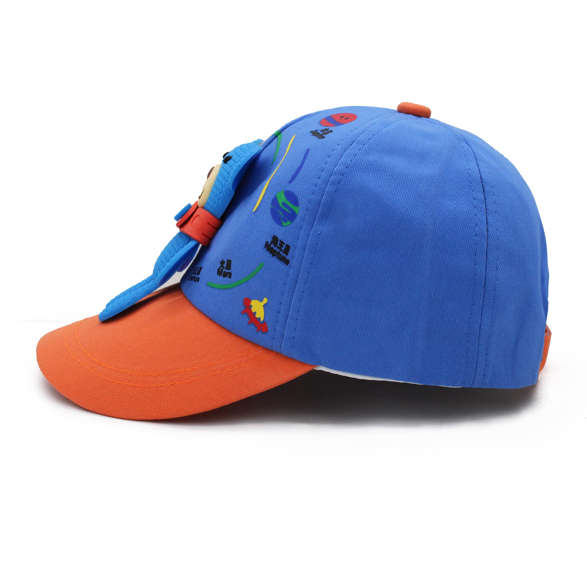 VRITRAZ Kids Polyester Teddy Cartoon Character Printed Little Cap 4-12 Years (Color-Blue) 3