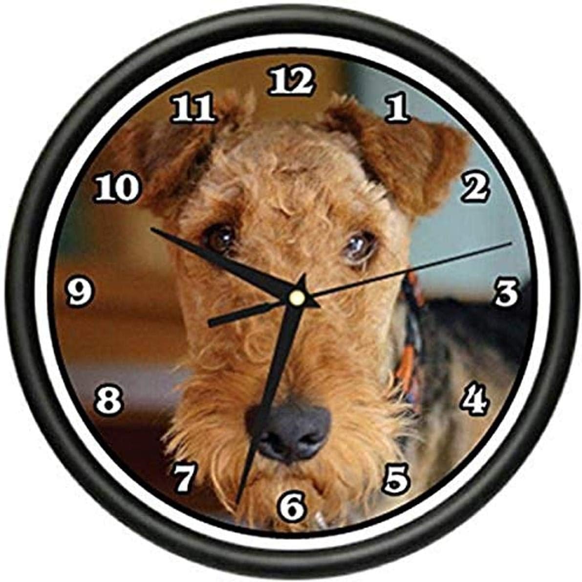 SignMission Airedale Terrier Wall Clock Dog Doggie pet Breed Gift