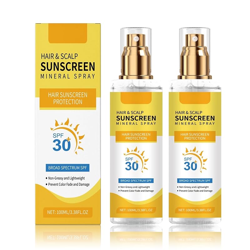 Spray para cabelo e couro cabeludo Sheghy com designação técnica SPF 30, fórmula não oleosa, Pacote com 2