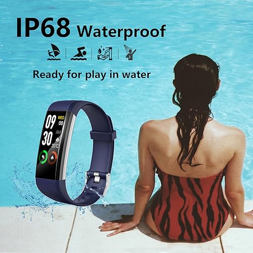 Miniatura 6 de Fitness Tracker with Heart Rate Monitor, Activity Tracker Pedometer with Calorie Counter, Sleep Monitor, Smart Watch with IP68 Waterproof Sports