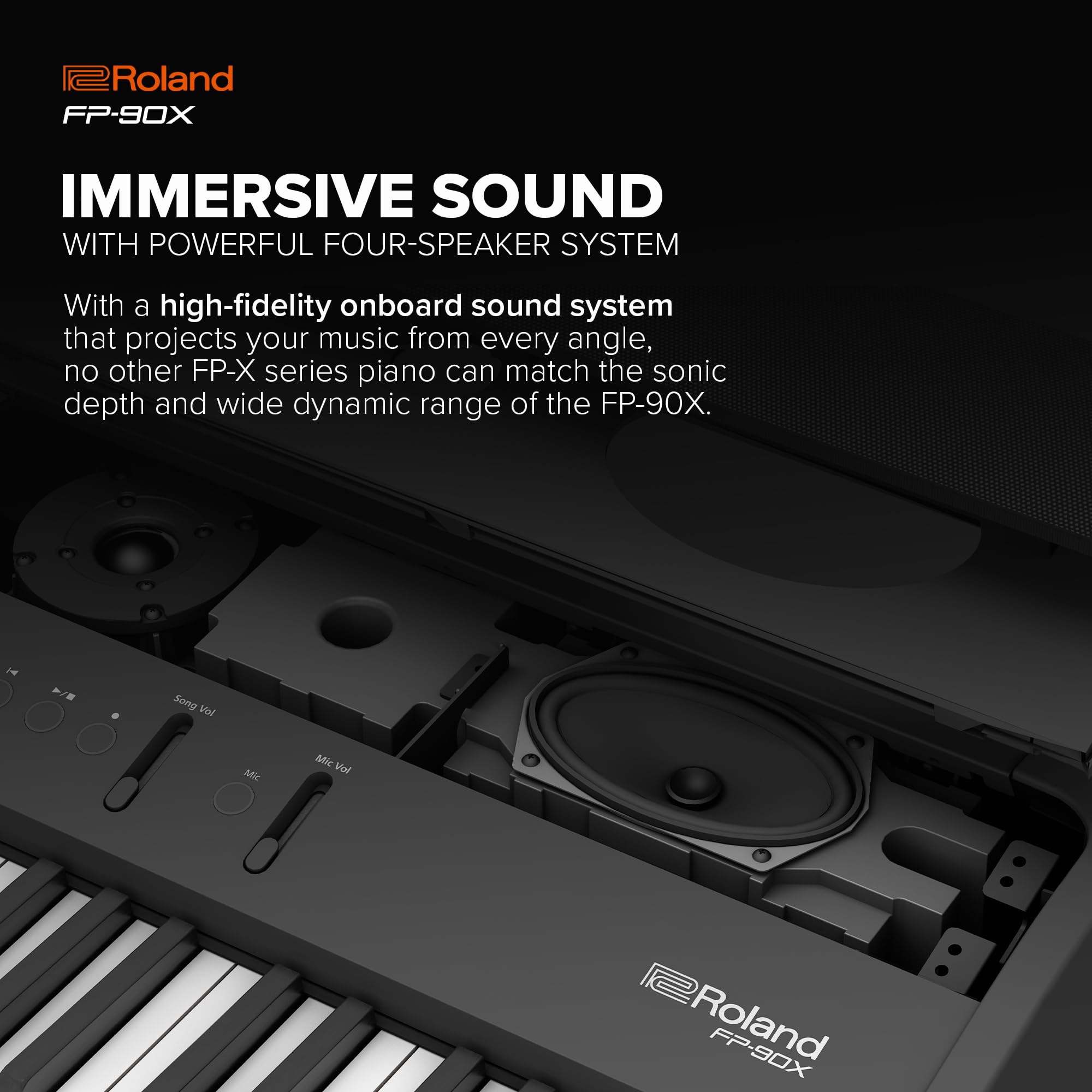 ローランド　最高峰電子キーボード　FP90x ROLAND Piano digital portátil FP-90X com recursos premium e