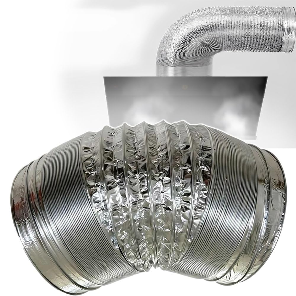 Tubo Flexible De Campana Extractora Manguera Escape De Aire Aislada 15/20/25/30cm Aluminio Conductos Ventilación Para Secadora Climatización(150mm x 6m(6"x 20ft))