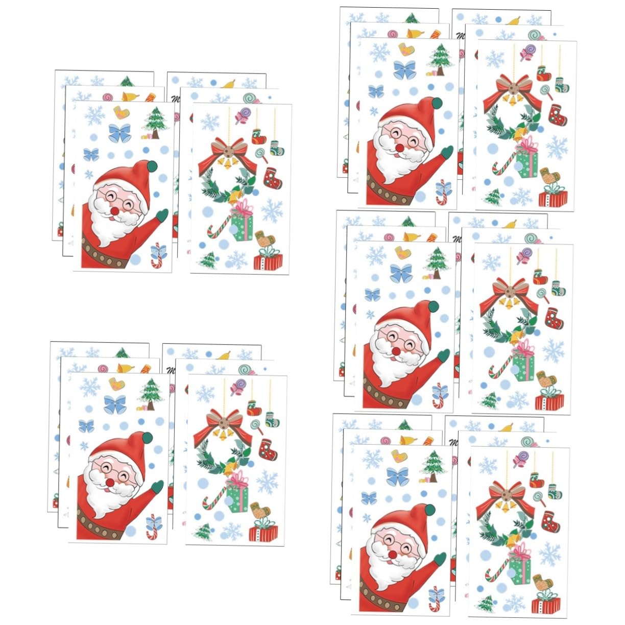 PRETYZOOM 30 Hojas Pegatinas navideñas para ventanas etiqueta de la pared de Navidad calcomanías de ventana de Papá Noel embellecedor frigorifico decoração home decoracion decoración