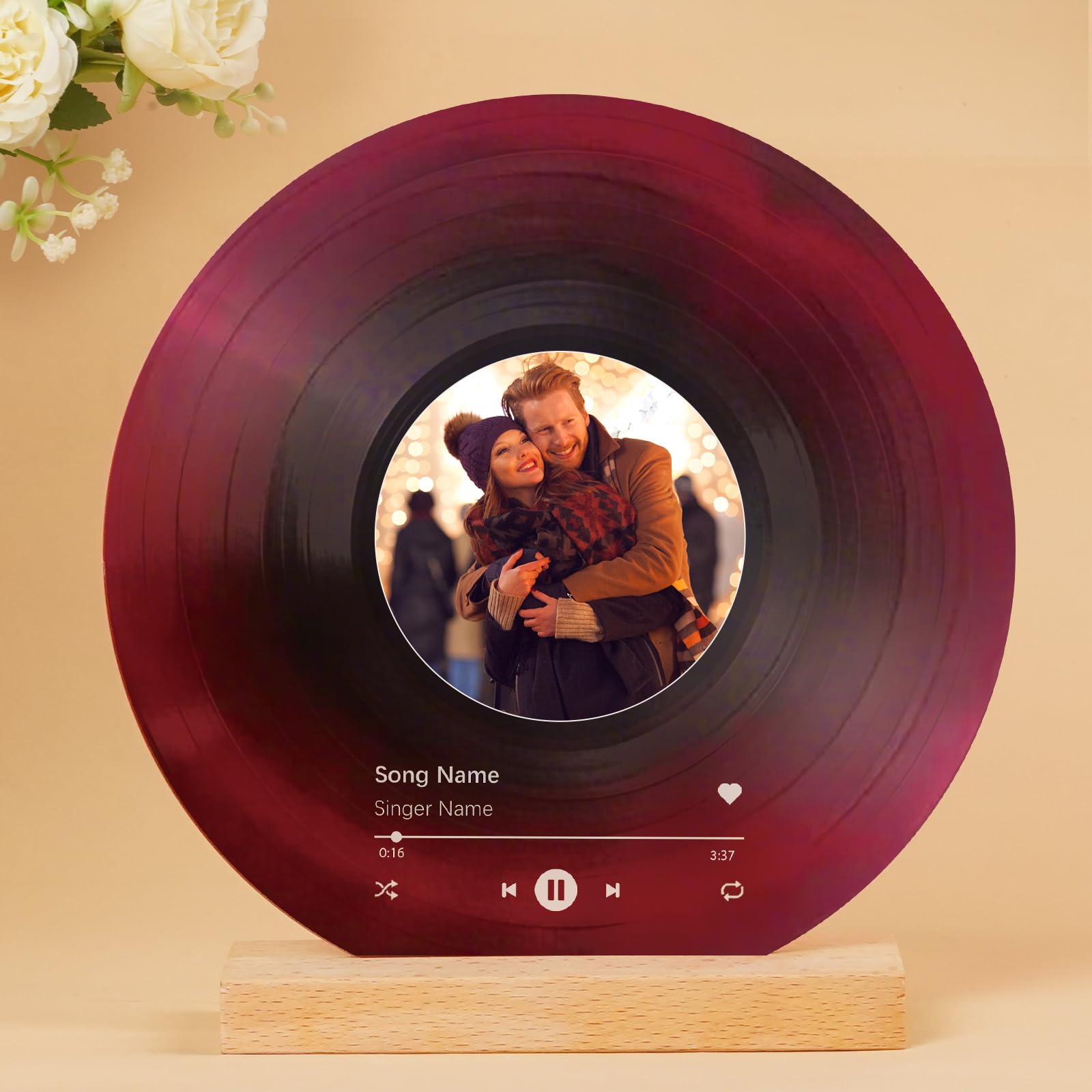 Calendrier Photo Personnalisé Porte-clés Spotify Porte-clés Personnalisé En Acier Inoxydable Cadeau Pour Amoureux Cadeau De Fête Des Pères