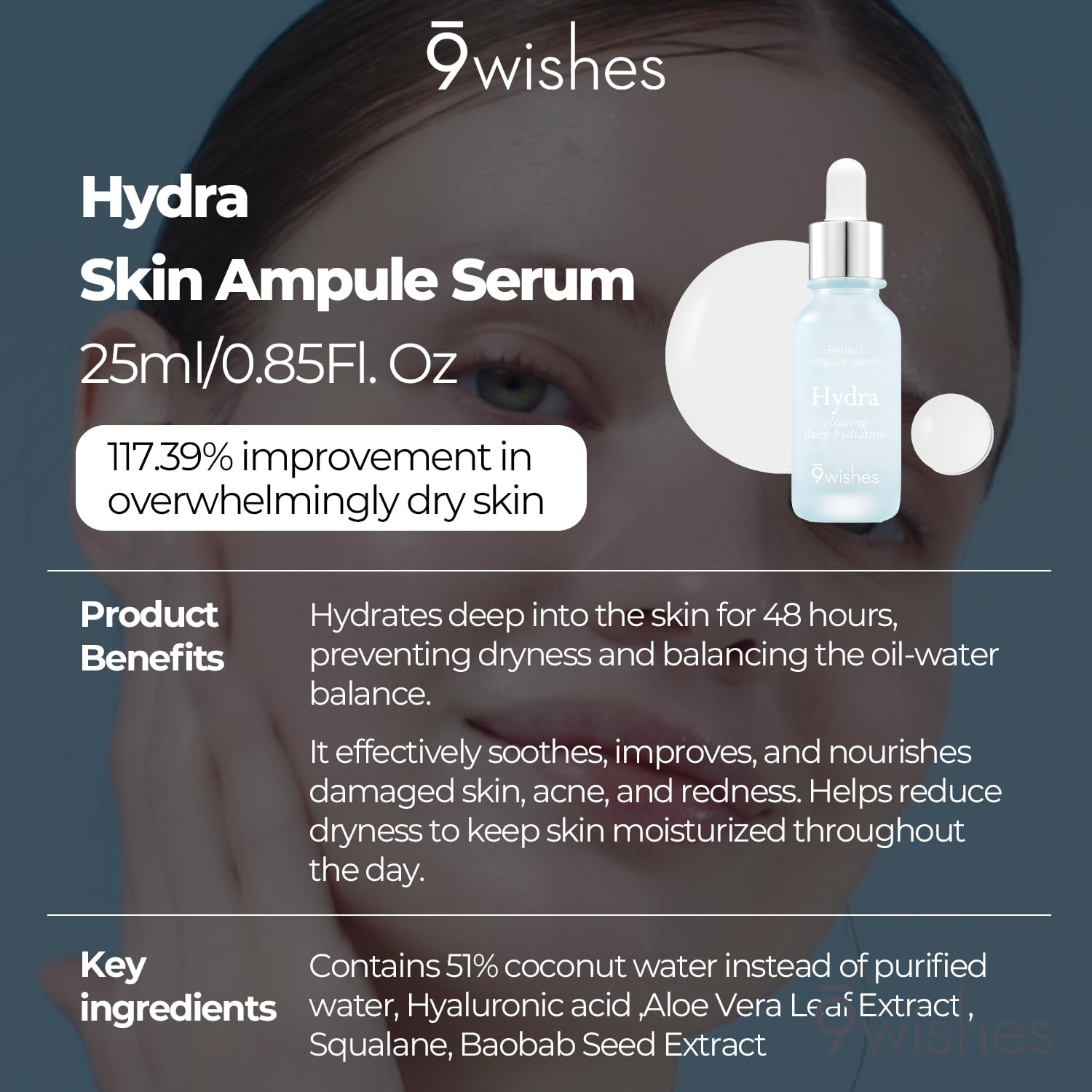 9 Wishes Perfect 9 Ampule Serum (25ml) Lee Jia ampoule (Hydra