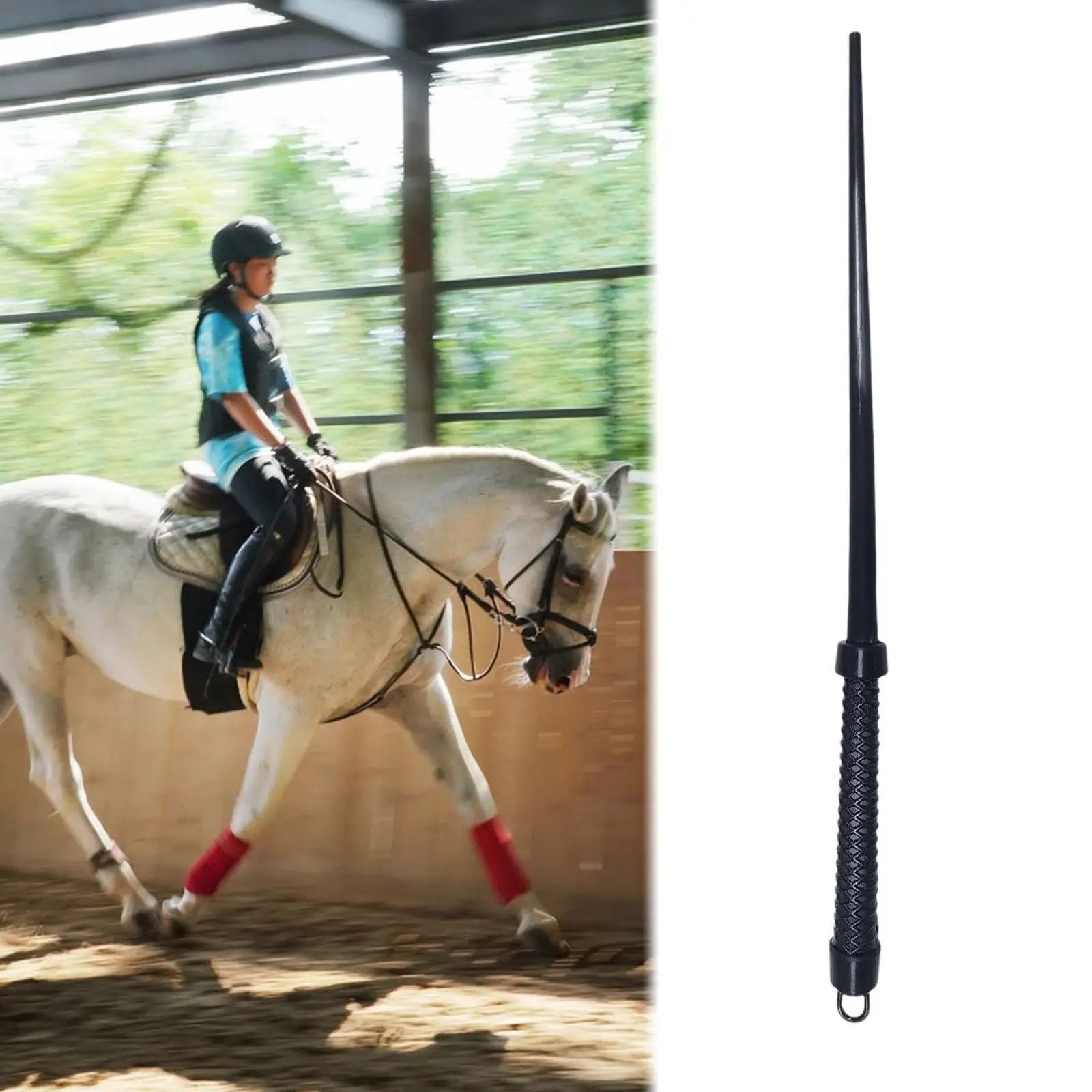 Fusta Caballo Látigos de Entrenamiento 23 pulgadas/60 cm, látigo sólido y Ligero fácil Transportar for entusiastas Profesionales