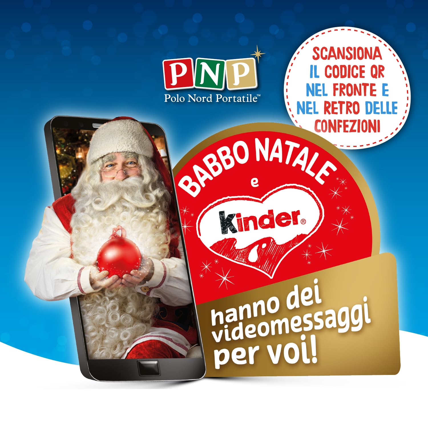 Kinder Chalettone - Calendario Avvento 2023, 30 Cioccolatini e Snack Assortiti Kinder, con Speciale Videomessaggio da Babbo Natale, Idea Regalo, Confezione da 351 gr