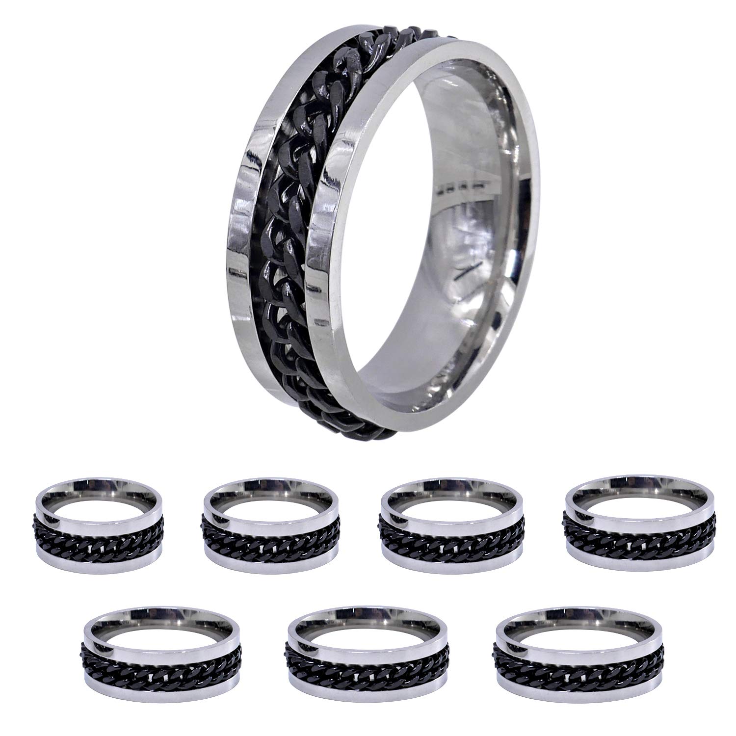 EDOBLUE Bottle Opener Ring (Black, 7)