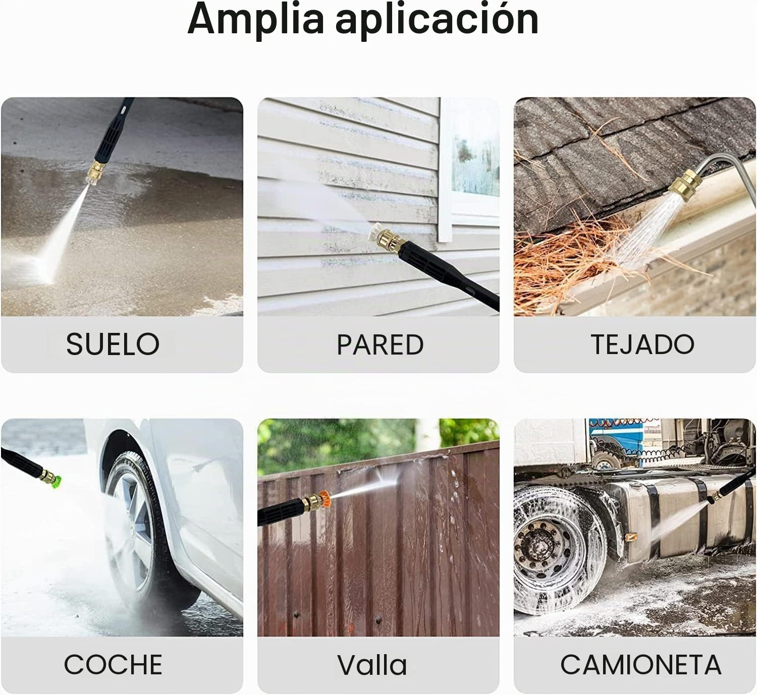 10 varillas de extensión para lavadora a presión Karcher compatible K Series (K2, K3, K4, K5, K6, K7), herramientas de limpieza de canalones 4000 PSI, lanza de extensión 1/4