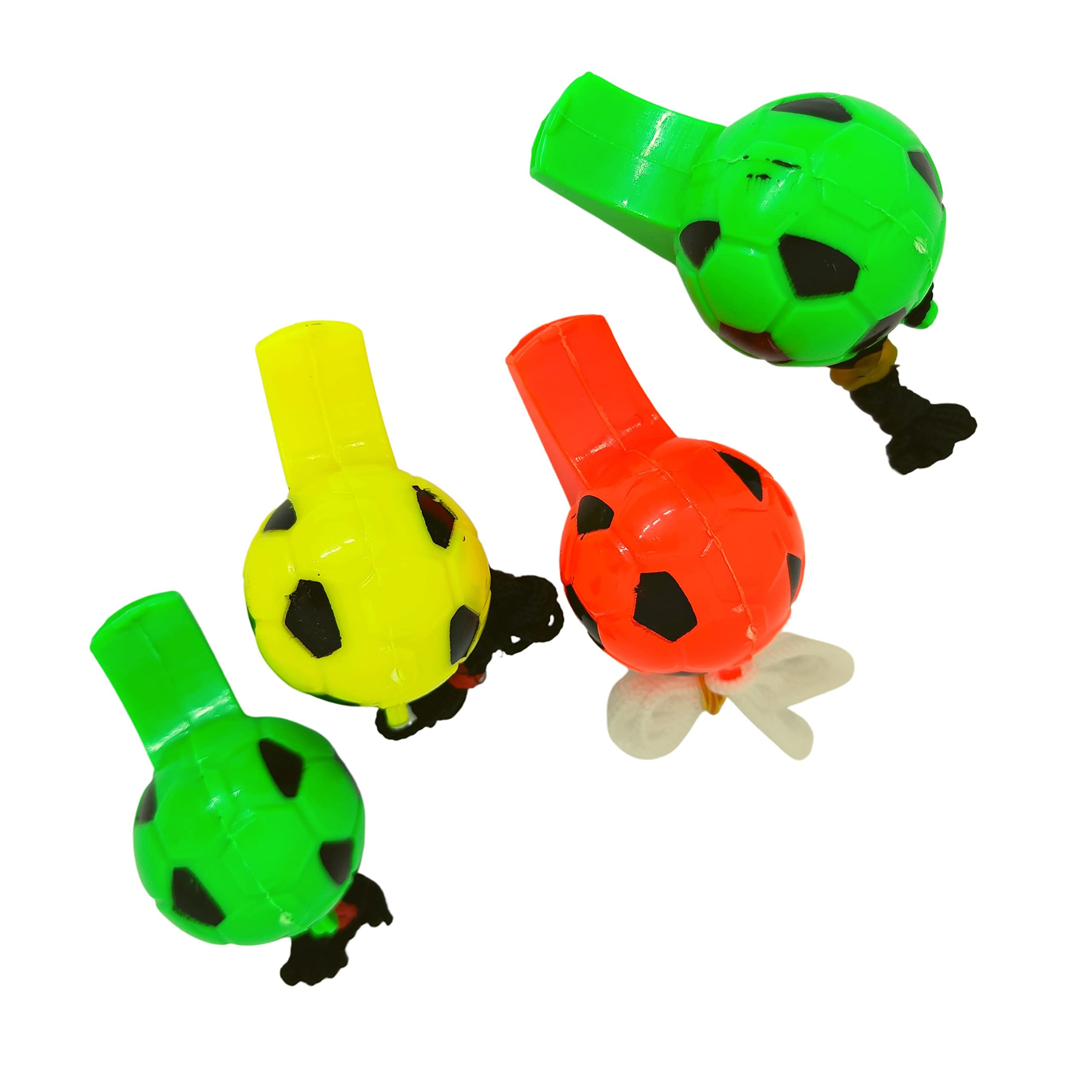 RightCare COX 50 Football Shape Plastic Premium Whistle for All Age Group (Pack of 4)-image-41