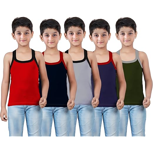 HAP Boys Multicolor Rib Vest Pack