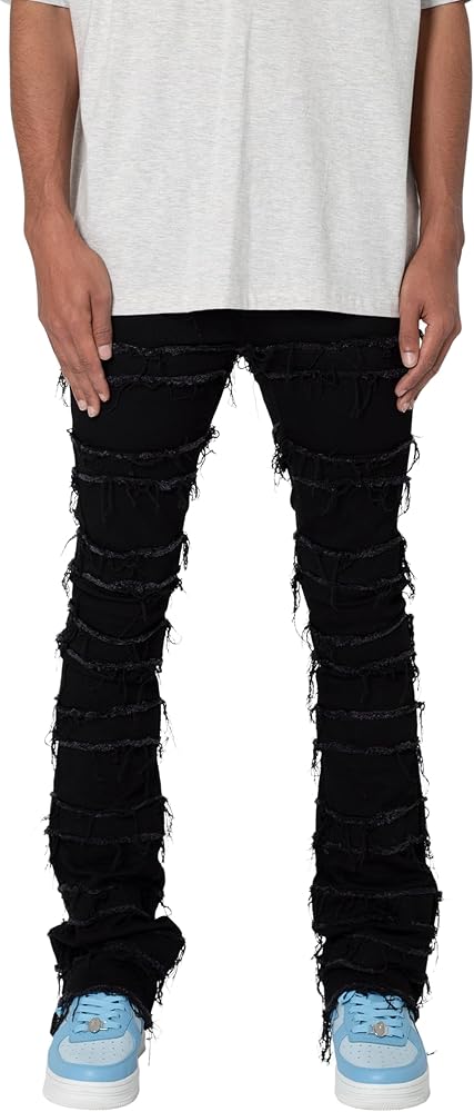 mnml ミニマル X597 パネルスキニースタックデニムパンツ mnml Men's X597 Paneled Skinny Stacked Denim at Amazon Men's