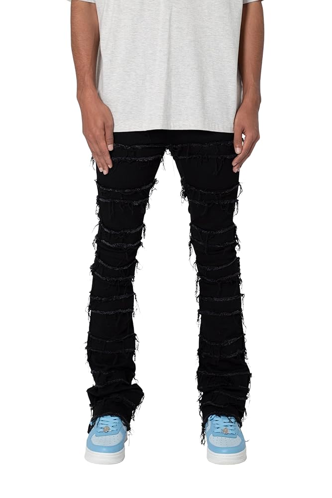 mnml ミニマル X597 パネルスキニースタックデニムパンツ mnml Men's X597 Paneled Skinny Stacked Denim at Amazon Men's
