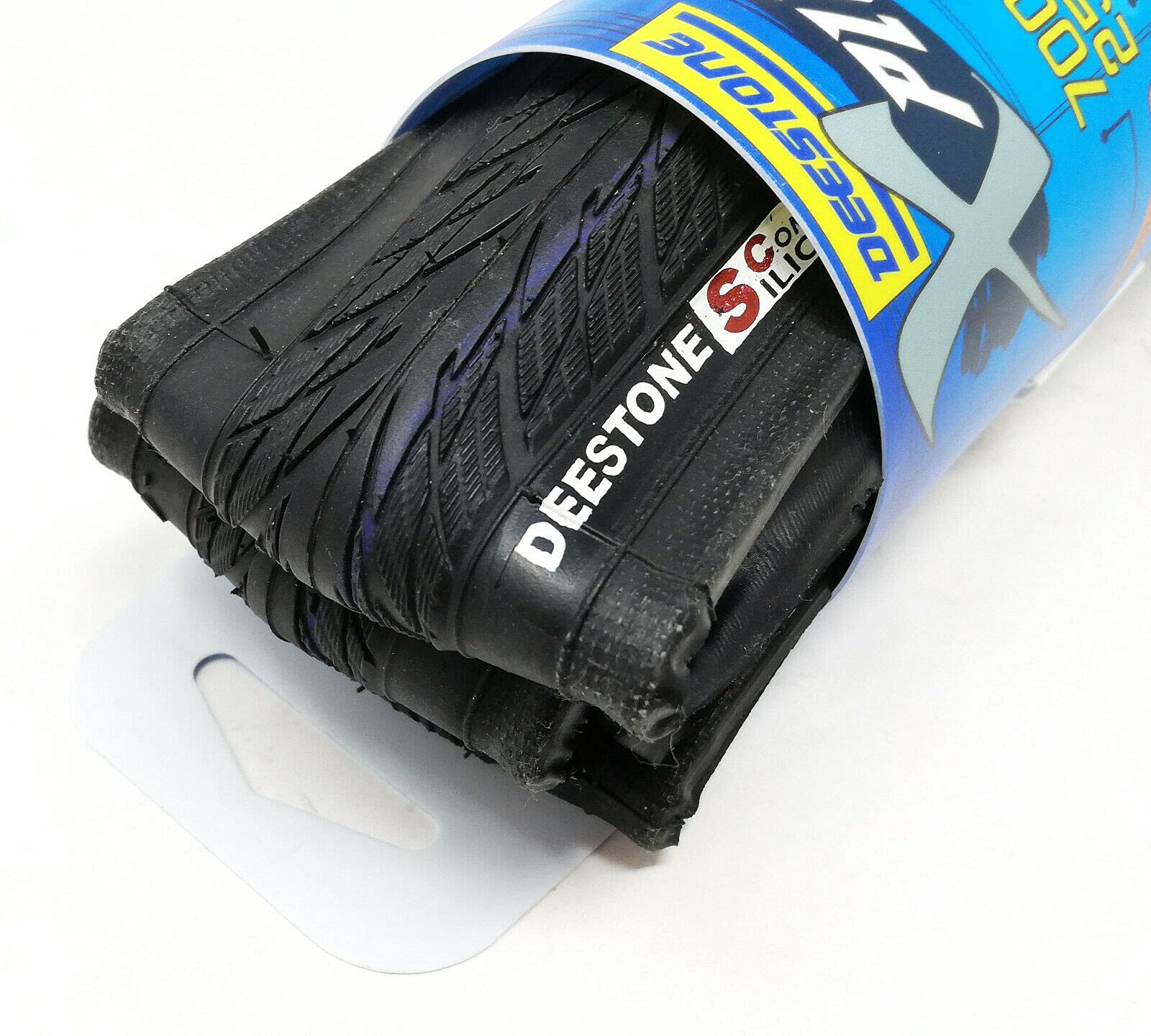 2 COPERTONI 700 X 25C (25-622) + CAMERE PNEUMATICI ANTI-PUNTURA DEESTONE NERI ON OFF ROAD BICI CORSA GRAVEL BIKE