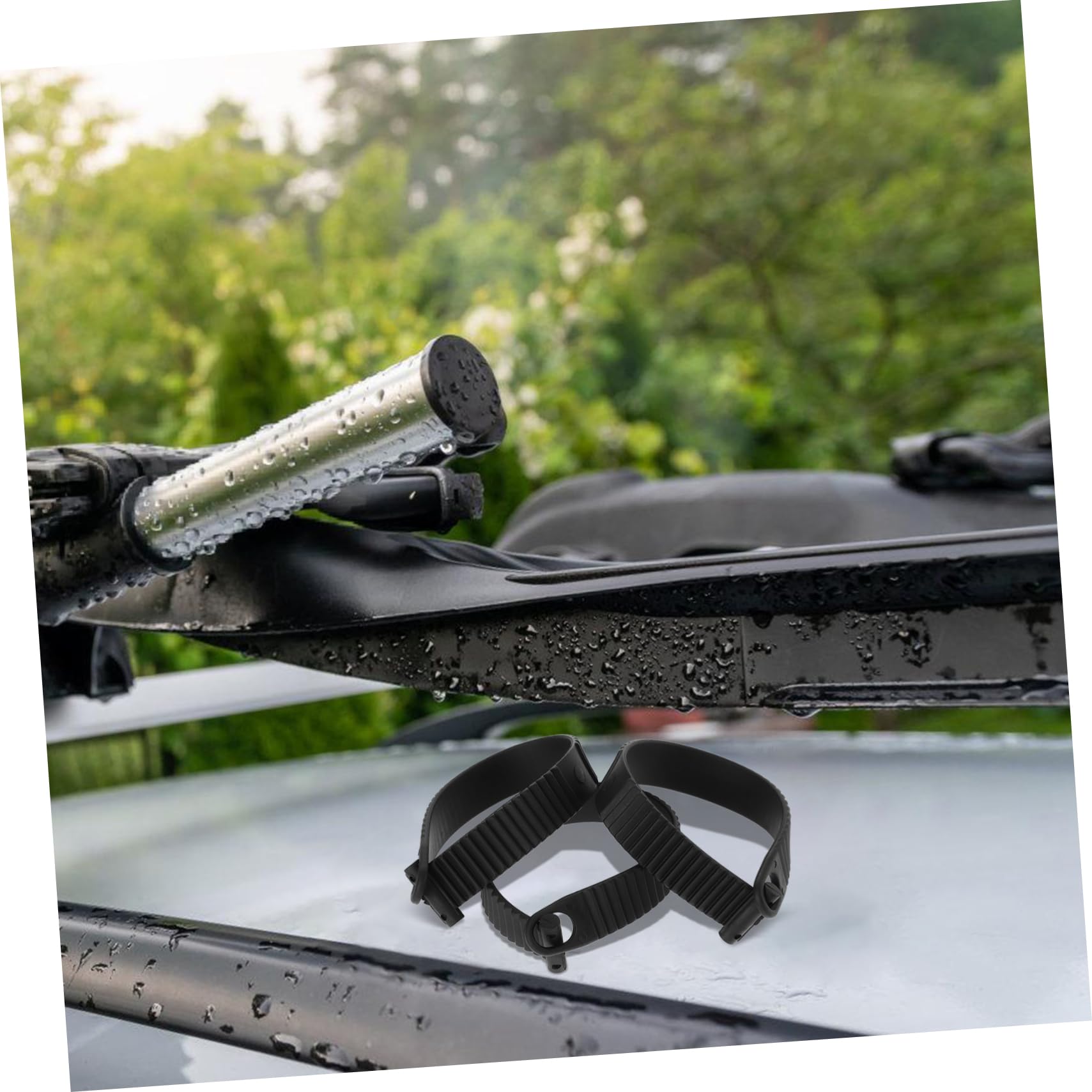 FELTECHELECTR Durable Easy Install Roof Fixing Belt 3pcs Bungee Cords Straps Heavy Duty Cargo Straps for Vehicles