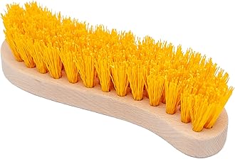 Scrub Brush - Stiff Bristle Brush for Deep Cleaning, Nylon Brush with Hard Bristle, Utility Hand Brush for Indoor and Outdoor, Wooden Scrubbing Brush, Hard Brush Heavy Duty Boot Hand Scrubber