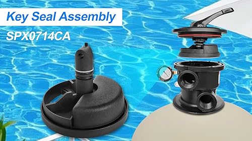 Miniatura 6 de SPX0714CA Llave, reemplazo del conjunto de sello para válvulas multipuerto Hayward y sistemas de filtro de arena compatibles con el sistema de