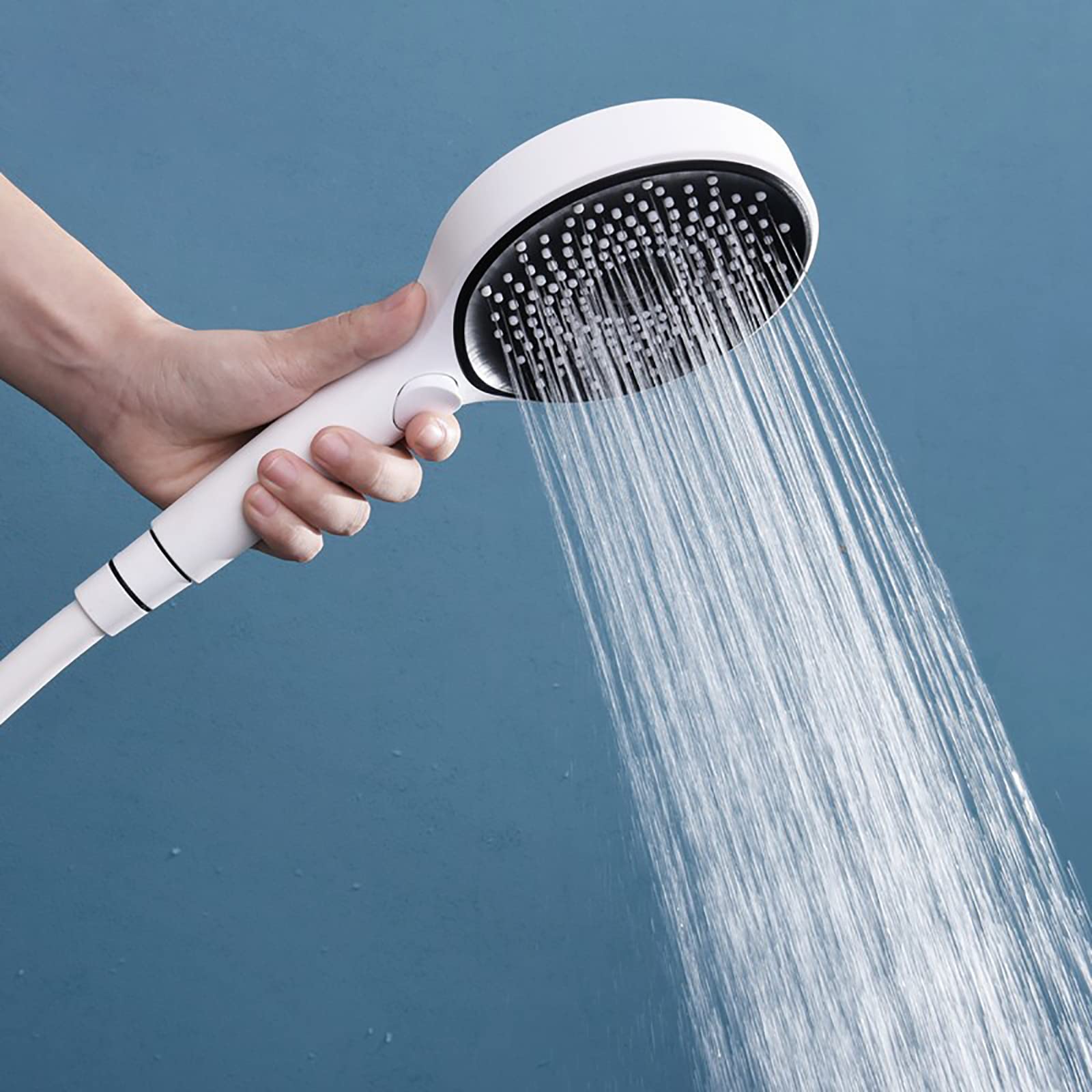 Zestaw prysznicowy z deszczownicą termostatyczną, ukryty biały kran natryskowy z 3 trybami, prysznic ręczny, zestaw natryskowy z okrągłą głowicą, zestaw natryskowy z,