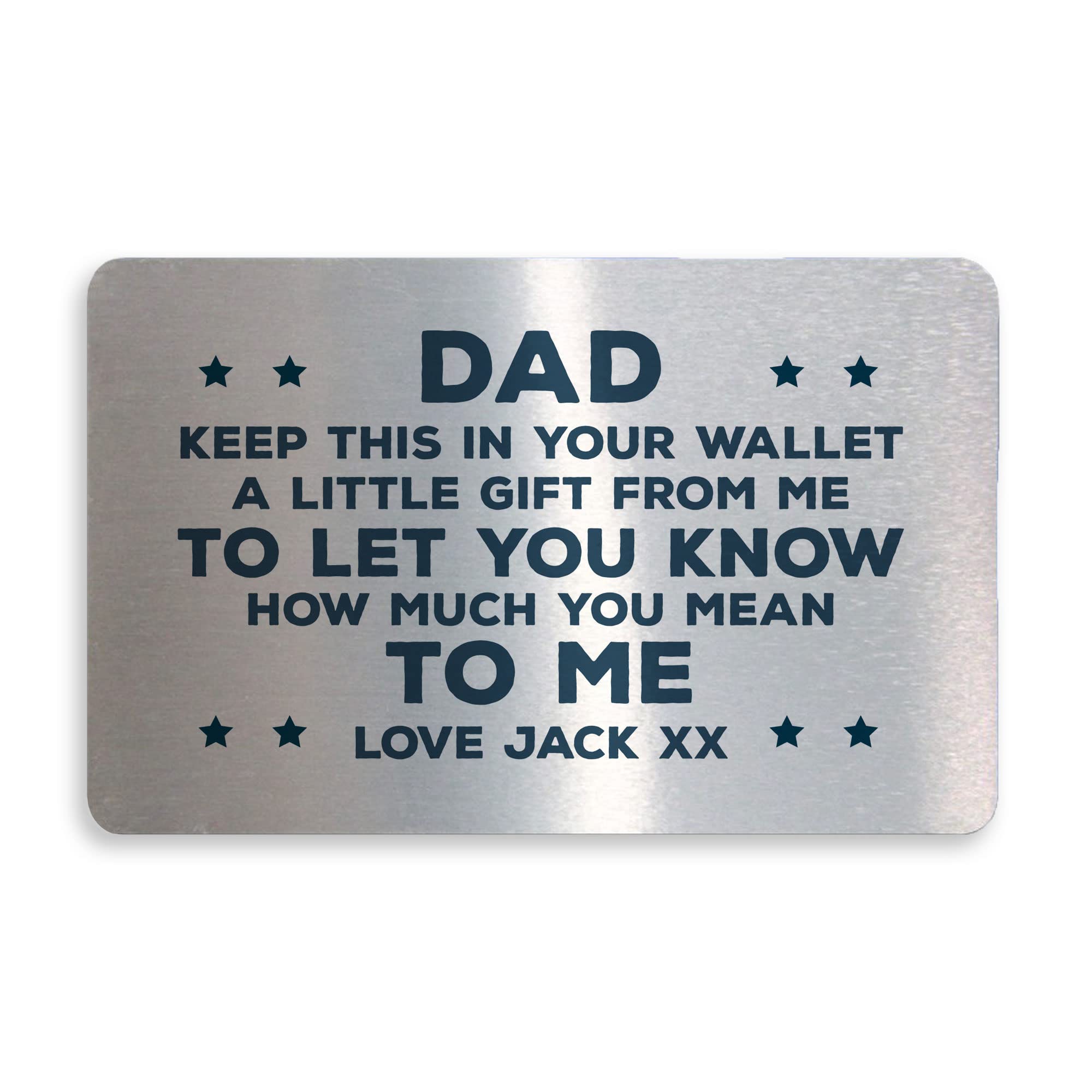 RED OCEAN Novelty Gift For Dad From Daughter Son Personalised Wallet Insert Birthday Xmas Gift