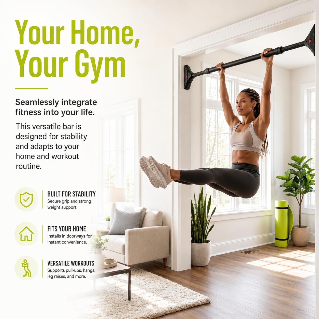 Doorway Pull Up Bar per cornici da 75 a 94 cm
