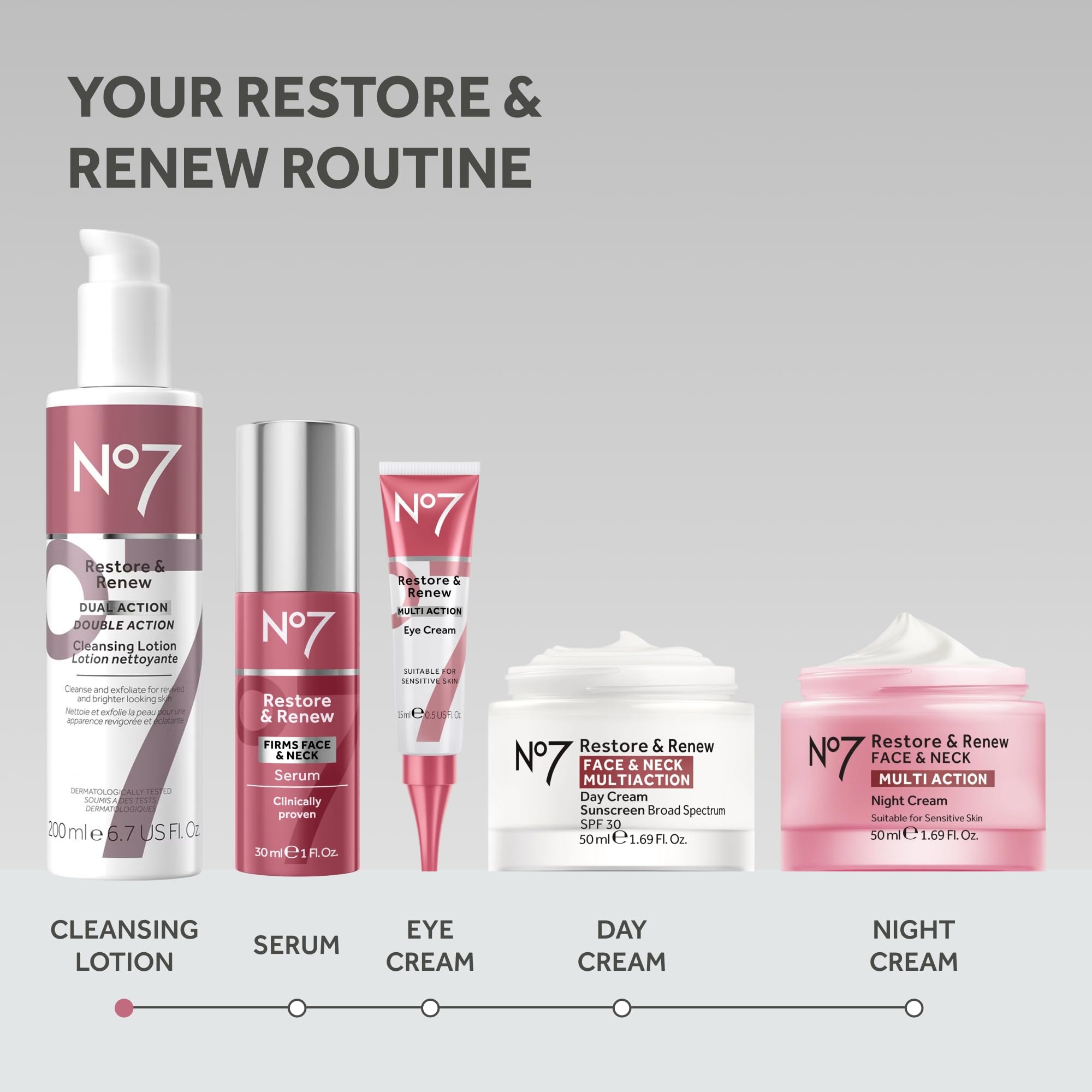 No7 Restore & Renew Cleansing Lotion - Age-Defying Makeup Remover -8 No7 Restore & Renew Cleansing Lotion - Age-Defying Makeup Remover -8
