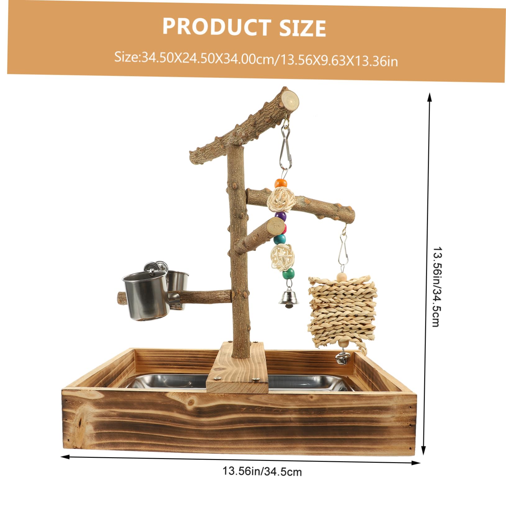 Angoily de Entrenamiento de Madera para Pájaros Juguete para Pájaros Zona para Accesorio para Jaula de Perchas para Soporte para Casa