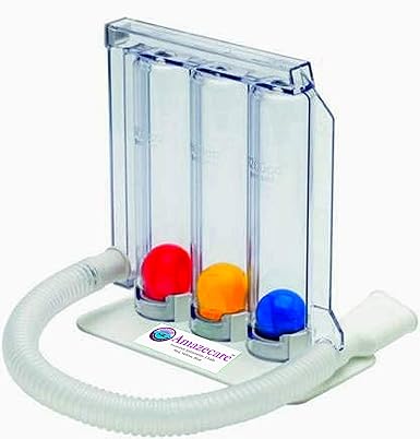 Amazecare Incentive Spirometer/Respirometer/Breathing Lungs Exerciser, 3 Balls